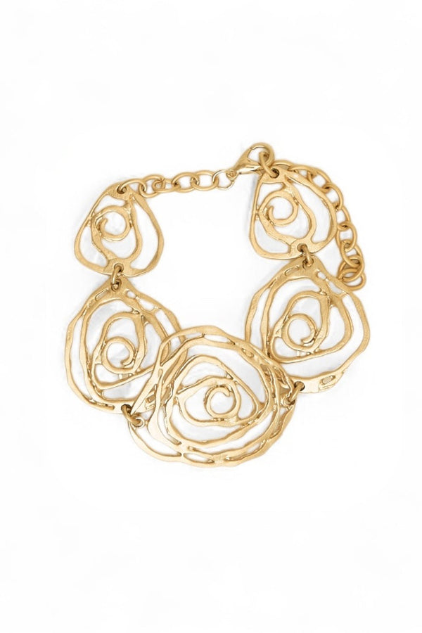 Gold-Plated Spiral Design Bracelet