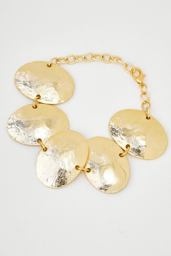 Hammered Coin Statement Bracelet