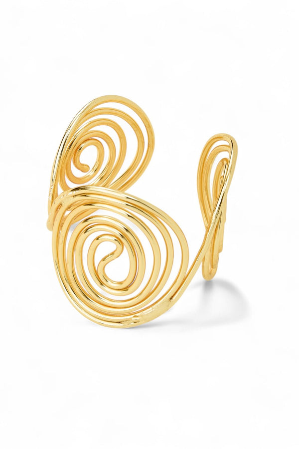 Golden Spiral Cuff Bracelet