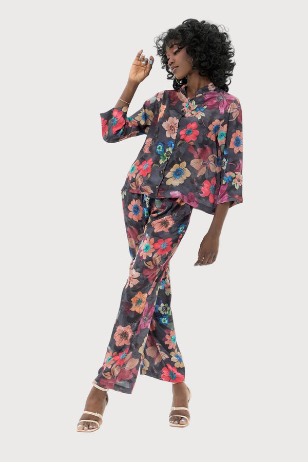 Floral Pantsuit Set