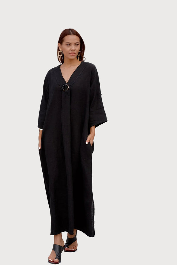 Linen Kaftan Style Dress