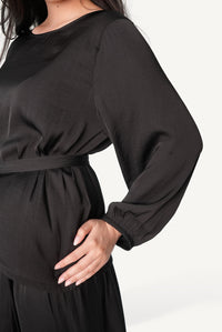 Belted Wide-Leg Lounge Set
