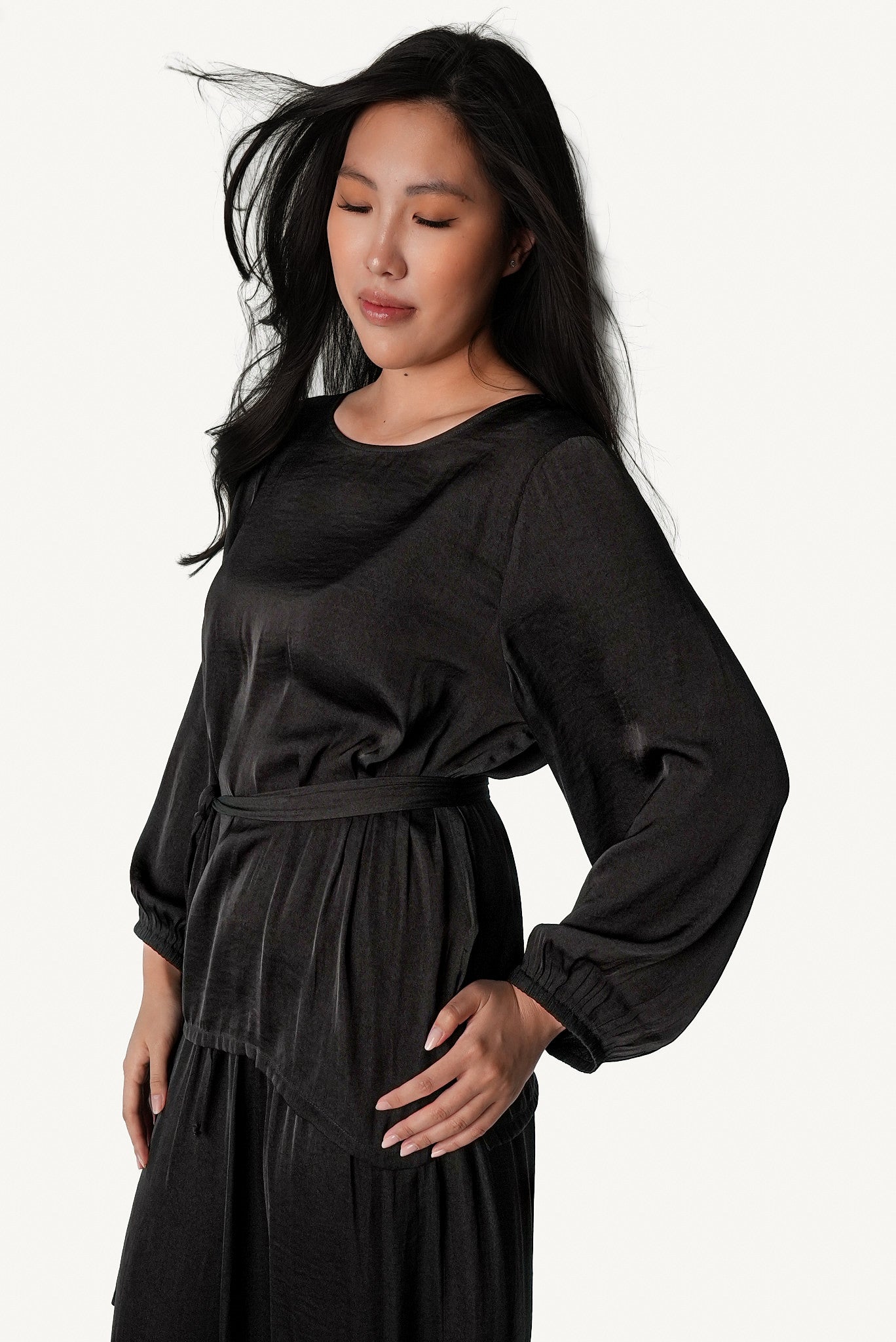 Belted Wide-Leg Lounge Set