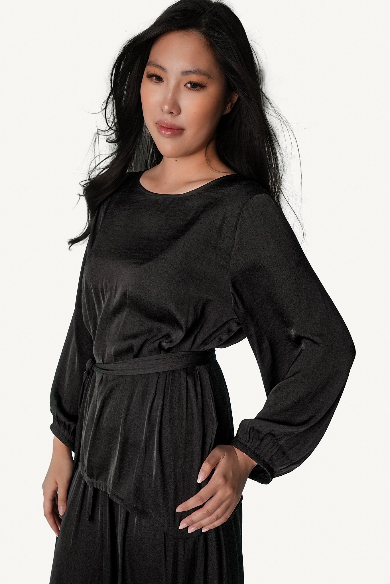 Belted Wide-Leg Lounge Set