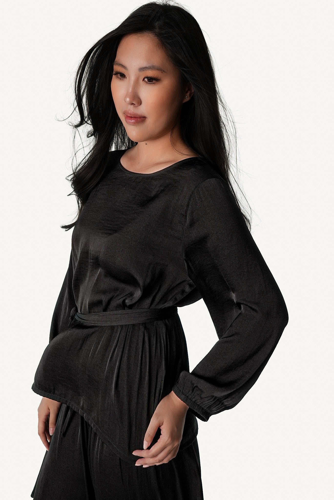 Belted Wide-Leg Lounge Set