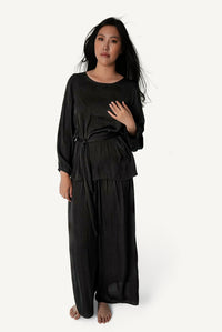 Belted Wide-Leg Lounge Set