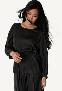 Belted Wide-Leg Lounge Set