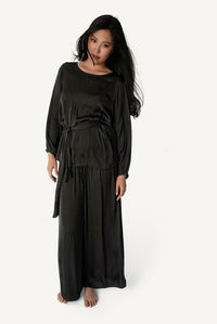 Belted Wide-Leg Lounge Set