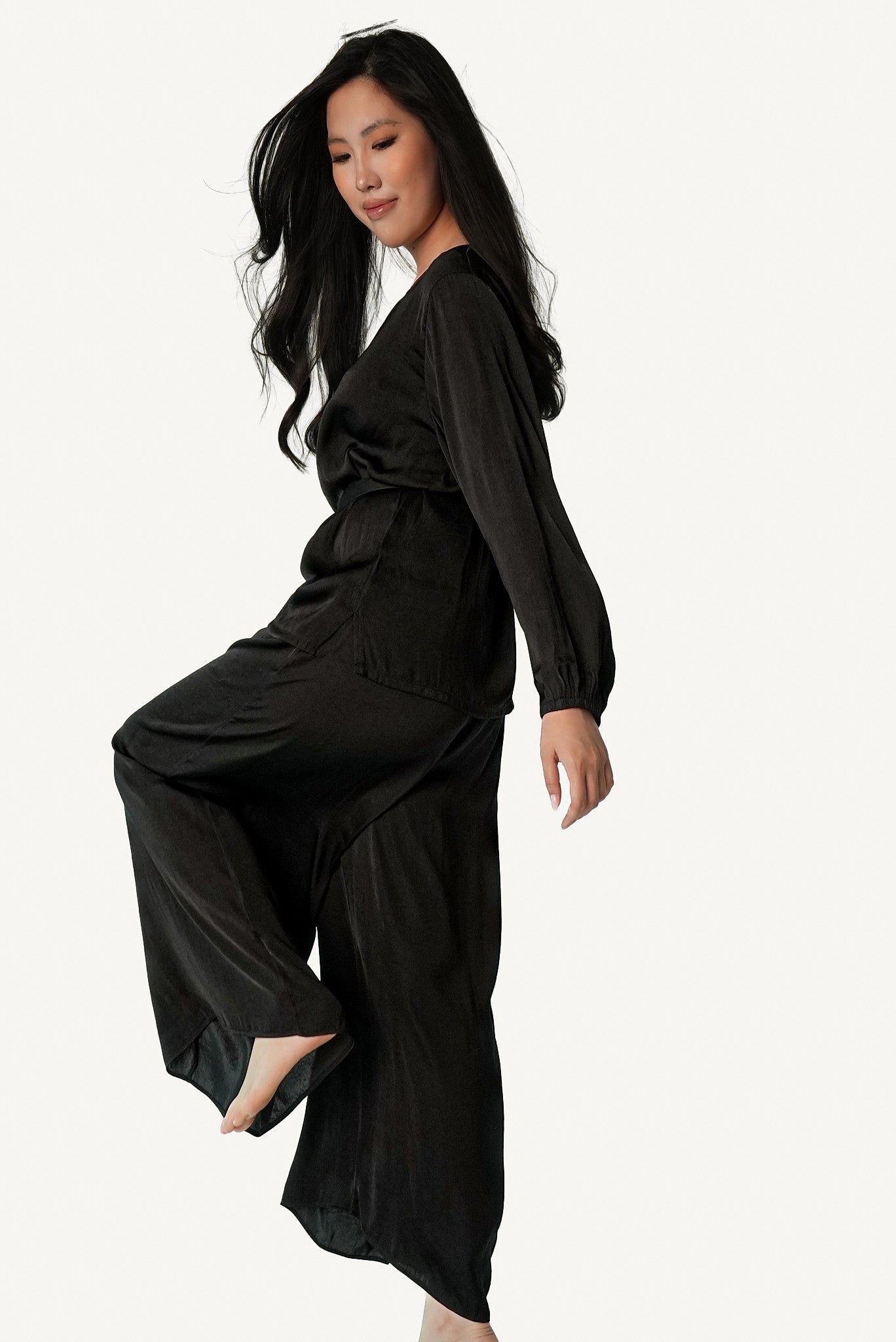 Belted Wide-Leg Lounge Set