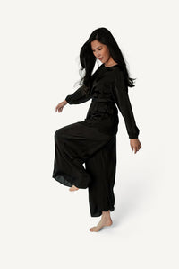 Belted Wide-Leg Lounge Set
