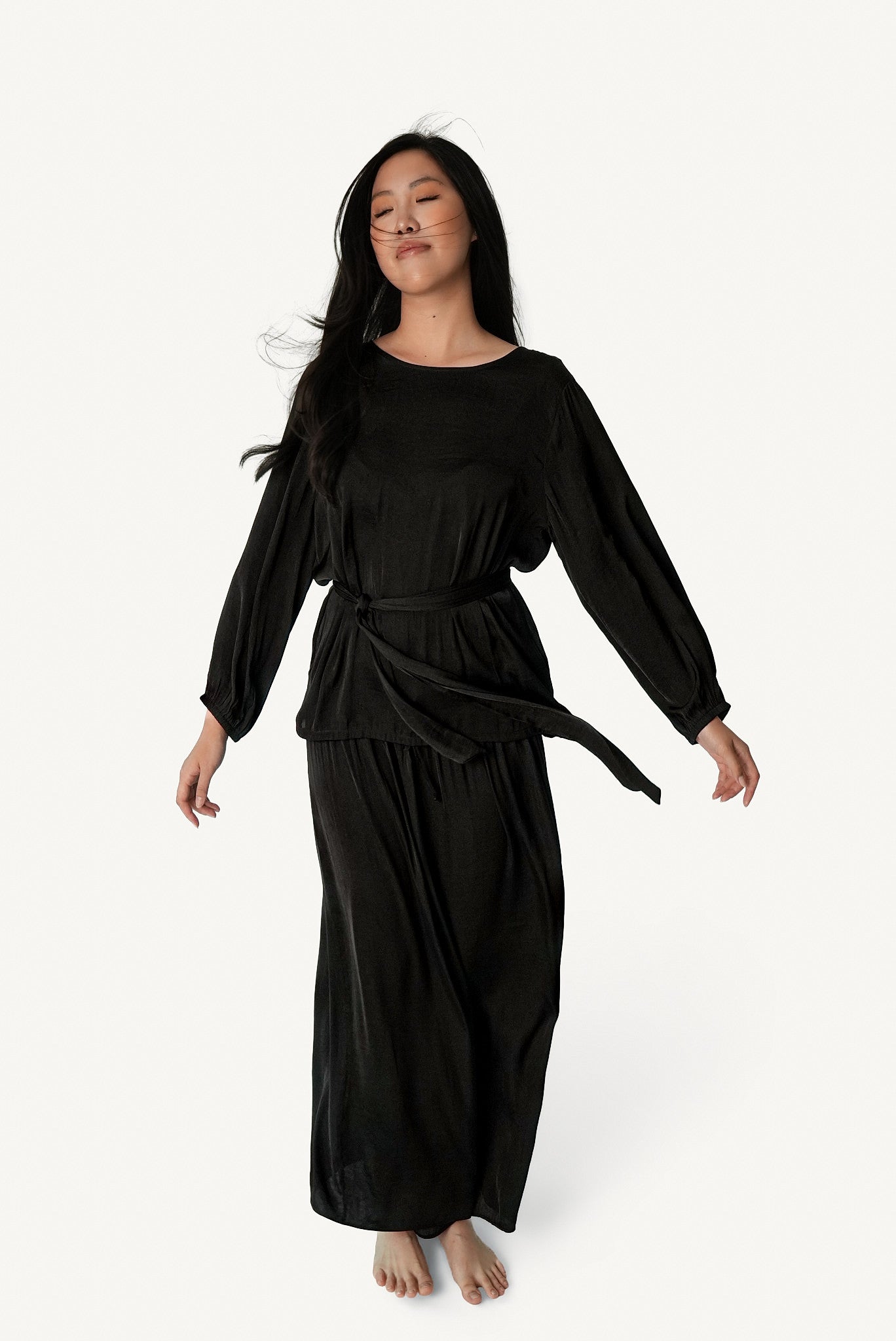 Belted Wide-Leg Lounge Set