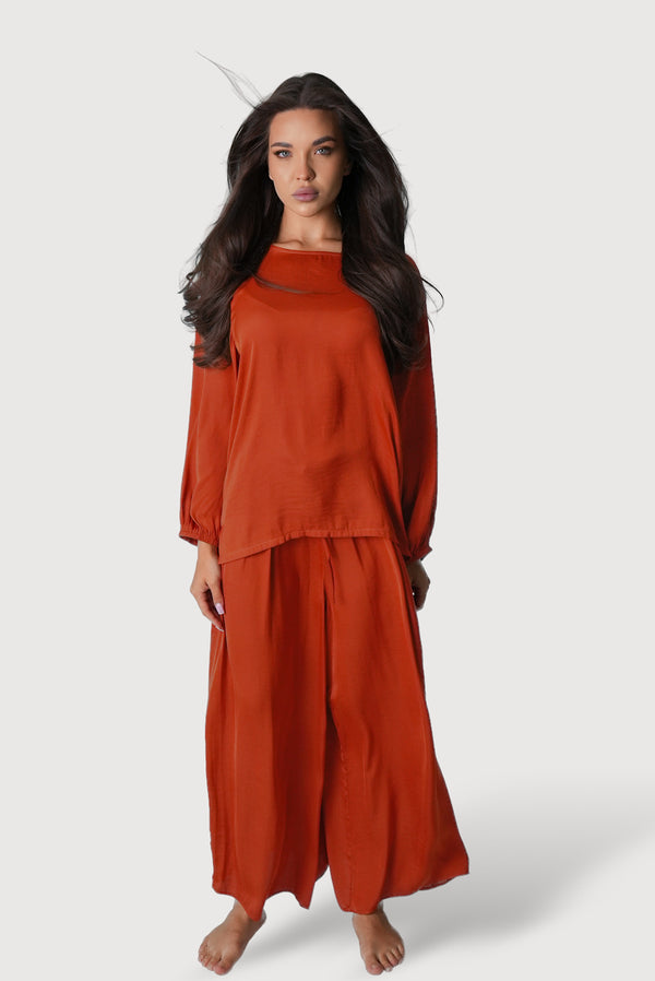 Belted Long-Sleeve Lounge Set