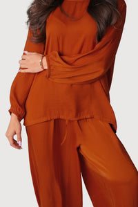 Belted Long-Sleeve Lounge Set