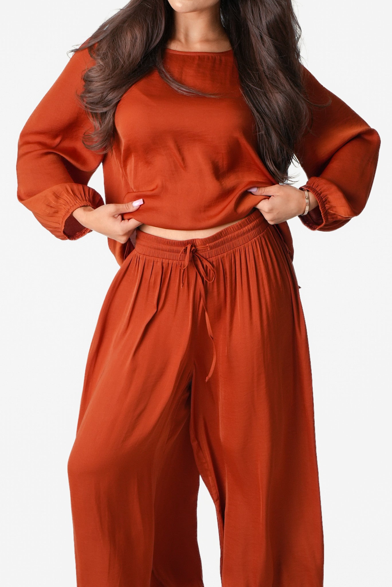 Belted Long-Sleeve Lounge Set
