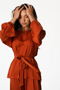 Belted Long-Sleeve Lounge Set