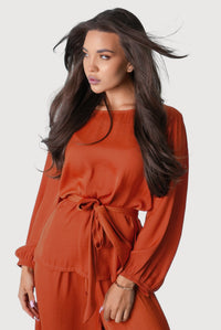 Belted Long-Sleeve Lounge Set