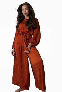 Belted Long-Sleeve Lounge Set