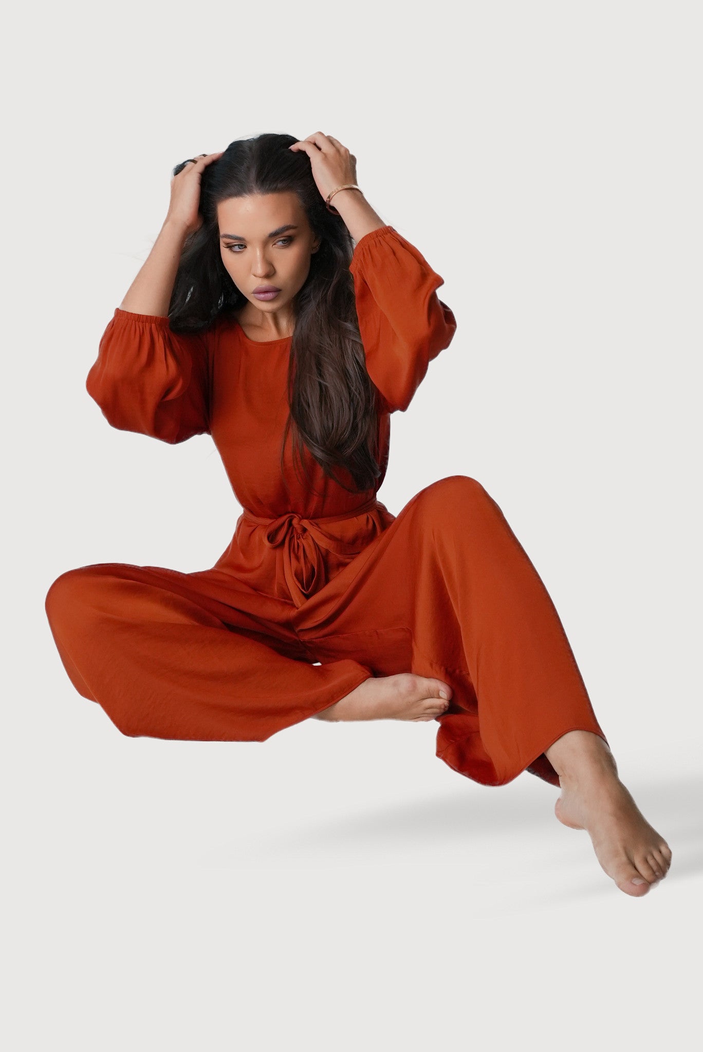 Belted Long-Sleeve Lounge Set