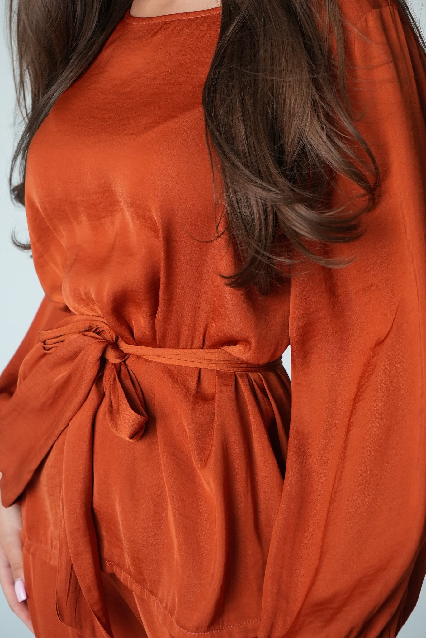 Belted Long-Sleeve Lounge Set