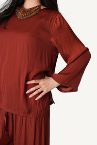 Belted Bateau-Neck Lounge Set