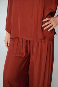 Belted Bateau-Neck Lounge Set