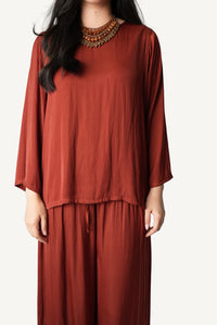 Belted Bateau-Neck Lounge Set