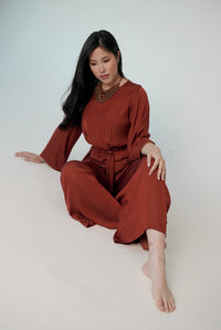 Belted Bateau-Neck Lounge Set