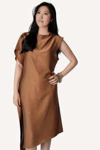Asymmetric Draped Dress