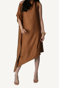 Asymmetric Draped Dress