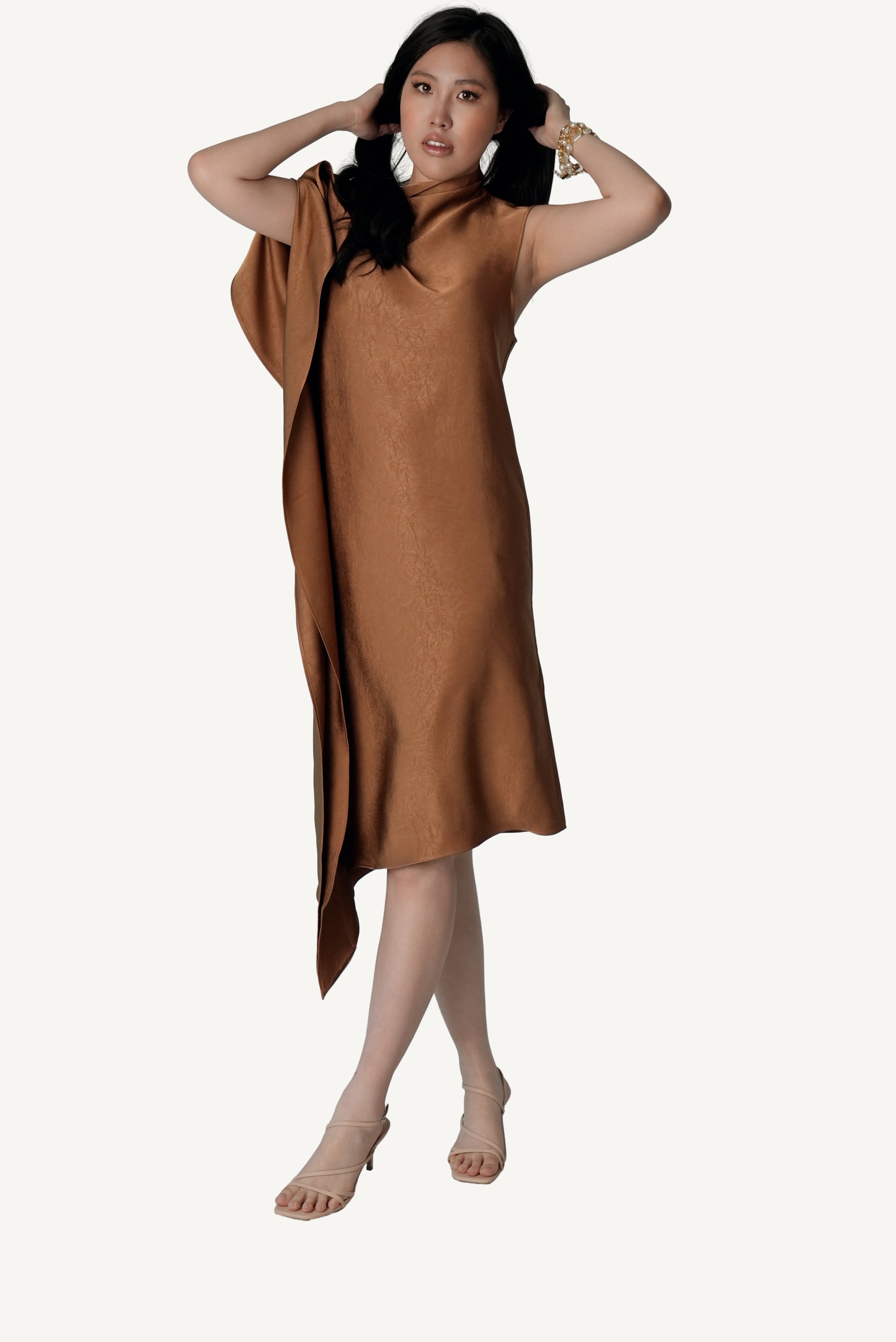 Asymmetric Draped Dress
