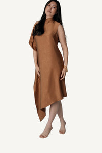 Asymmetric Draped Dress