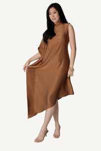Asymmetric Draped Dress