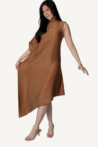 Asymmetric Draped Dress