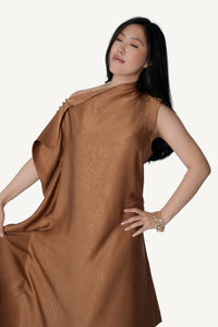 Asymmetric Draped Dress