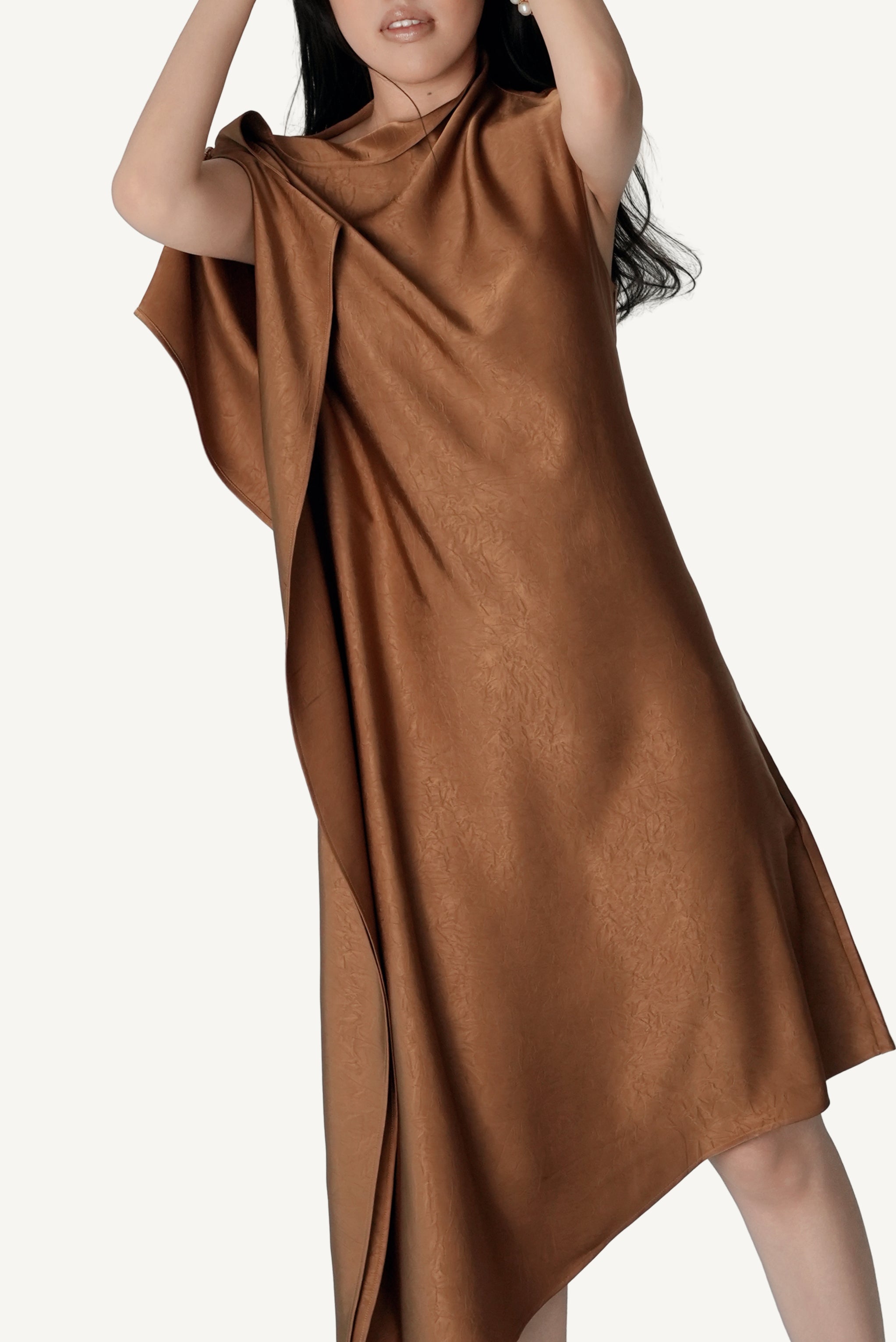 Asymmetric Draped Dress