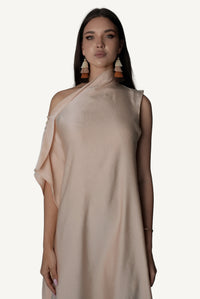 Asymmetric Draped Dress