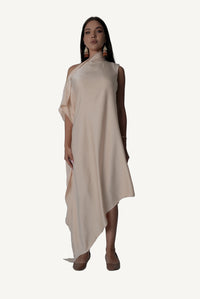 Asymmetric Draped Dress