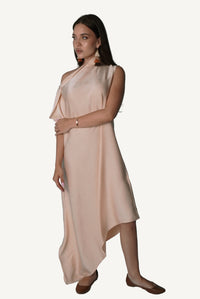 Asymmetric Draped Dress