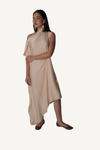 Asymmetric Draped Dress