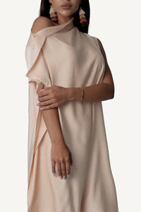 Asymmetric Draped Dress