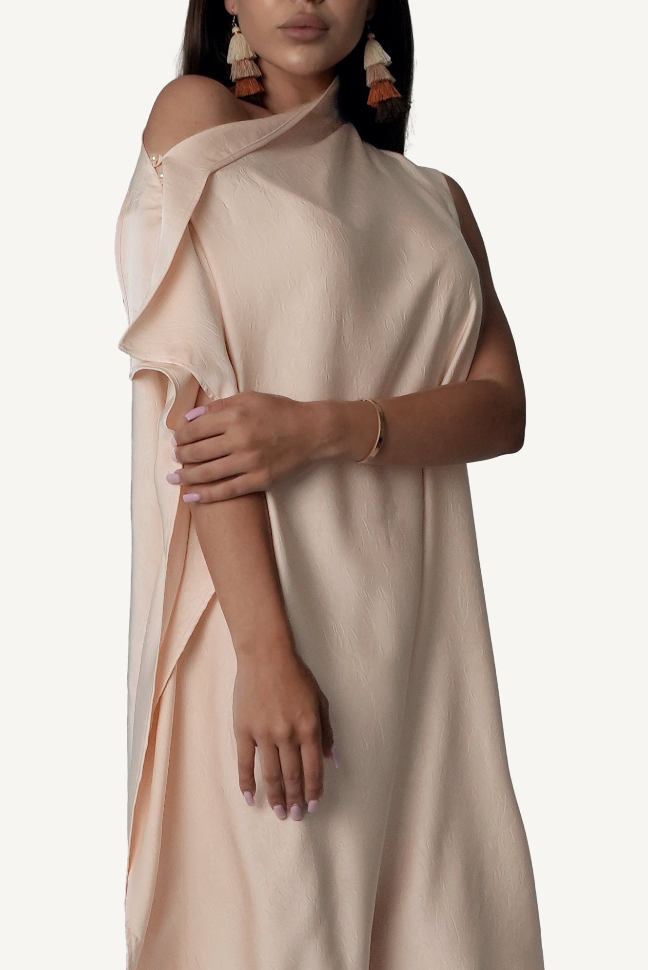 Asymmetric Draped Dress