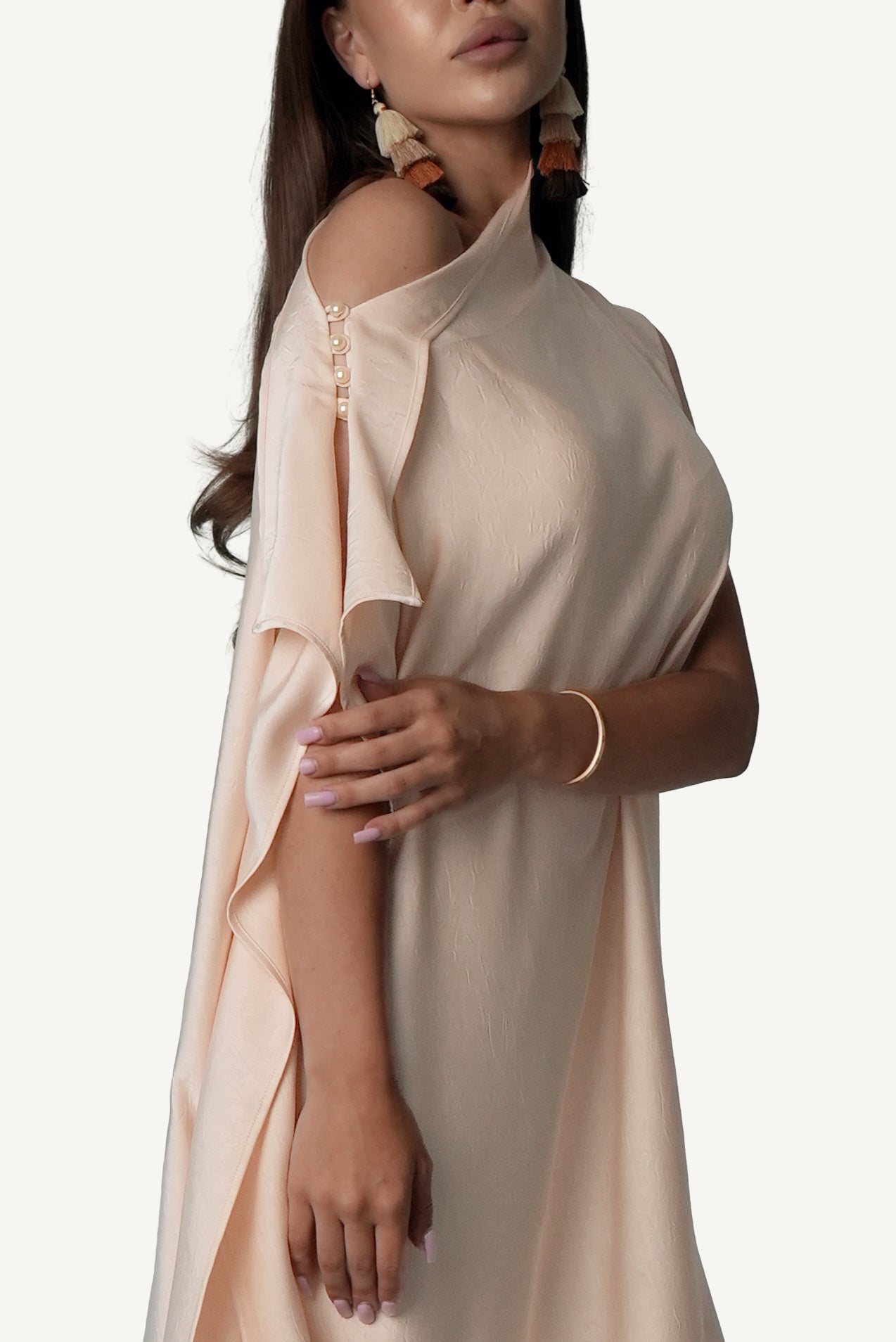 Asymmetric Draped Dress
