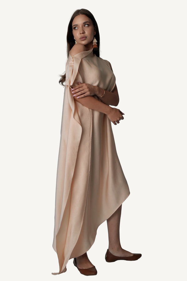 Asymmetric Draped Dress
