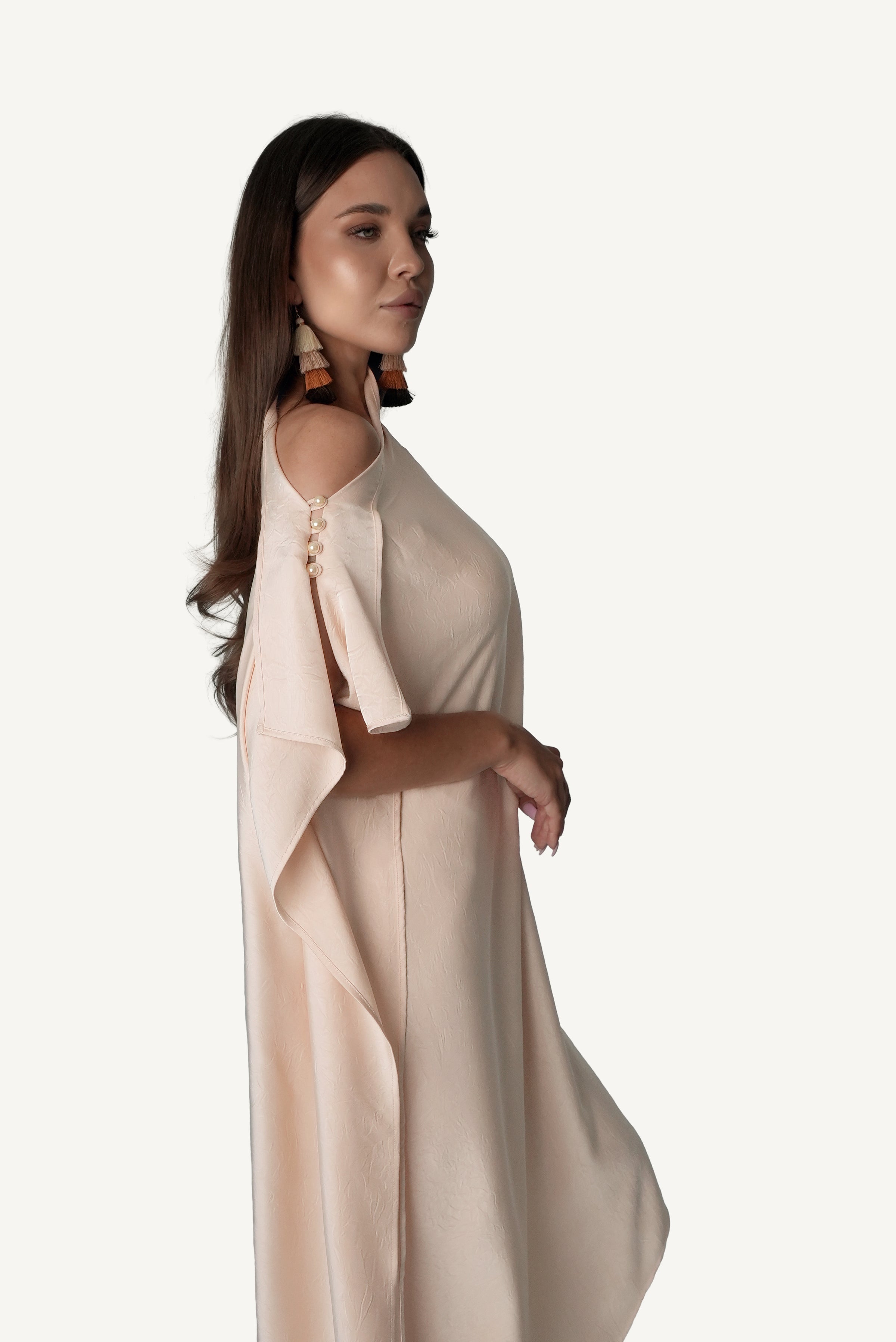 Asymmetric Draped Dress