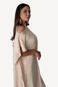 Asymmetric Draped Dress