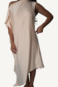Asymmetric Draped Dress