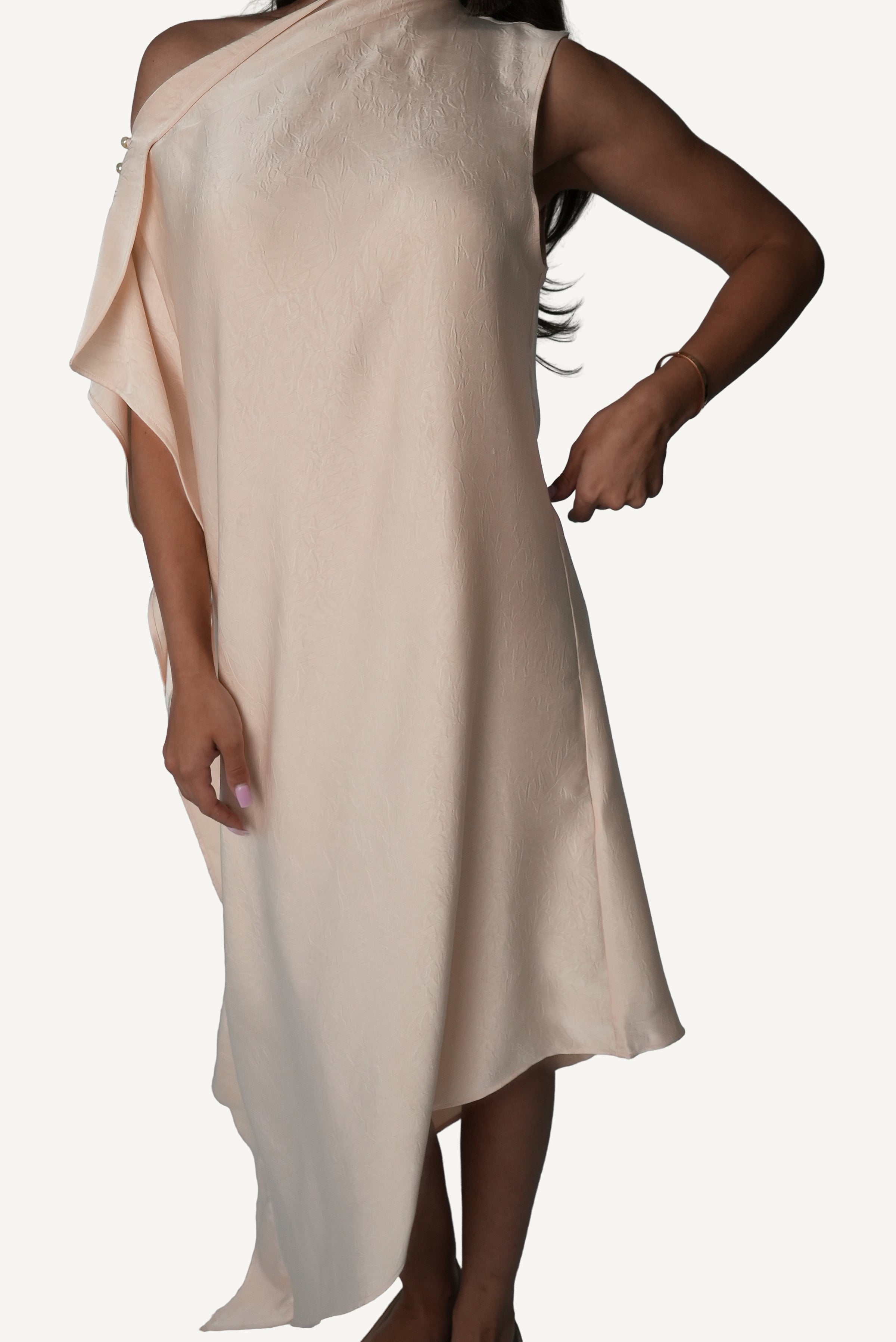 Asymmetric Draped Dress