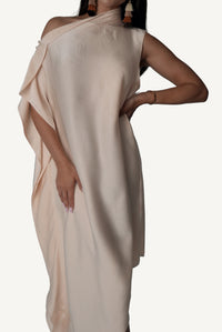 Asymmetric Draped Dress