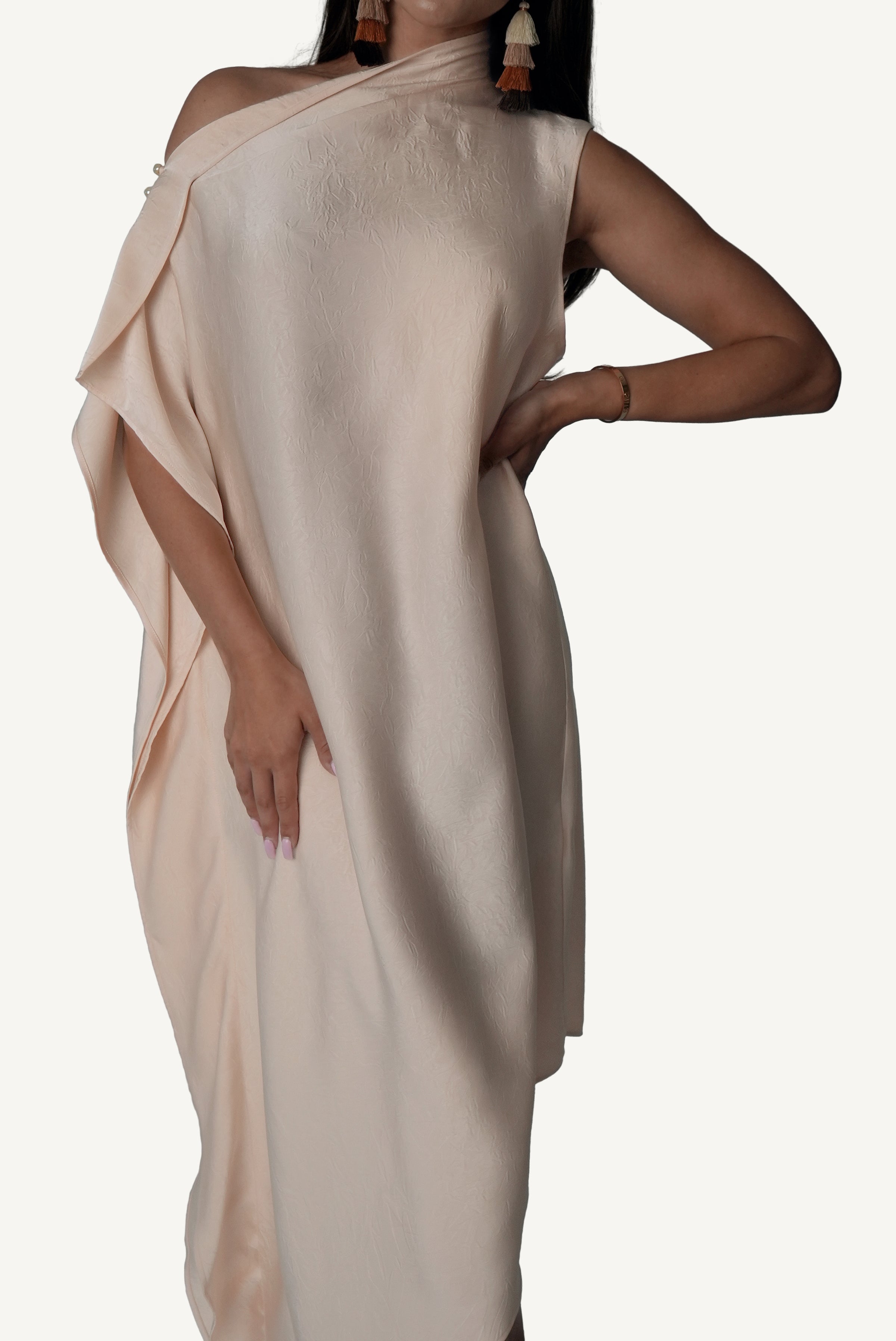 Asymmetric Draped Dress