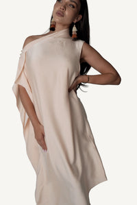 Asymmetric Draped Dress